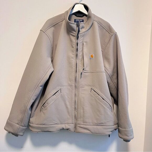 Carhartt Super Dux Relaxed Fit Sherpa -Lined Detroit Jacket Greige 2XL - Picture 1 of 6